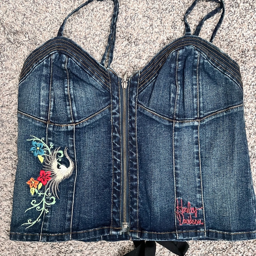 Harley-Davidson Blue Denim Top